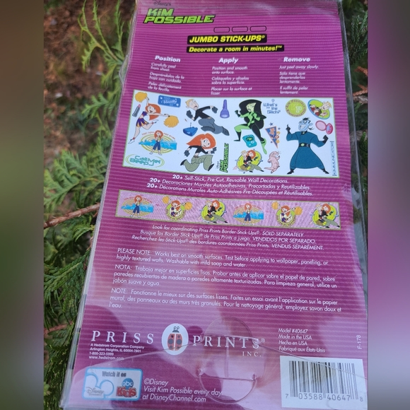 Priss Prints Kim Possible Jumbo Stick Ups #New - Picture 4 of 9